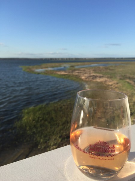 Chateau D’Esclans new Rock Angel rose and a great view at Dockers in East Quogue