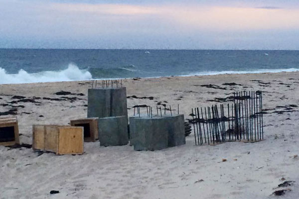 Royal Pains props and set decorations on the beach in Hampton Bays. Photo credit: Robert Gatto.
