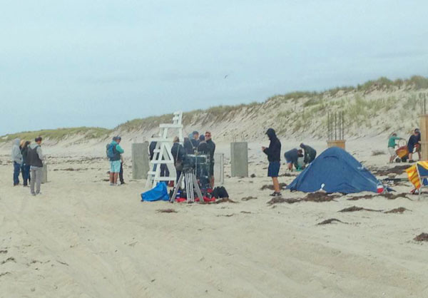 <i>Royal Pains</i> shooting at Road L in Hampton Bays.