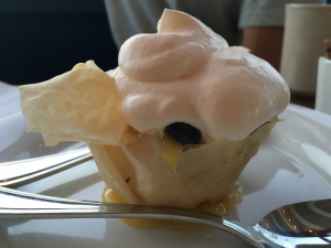 Lemon curd and blueberries with whip cream. Photo: Emily Smith Gilbert