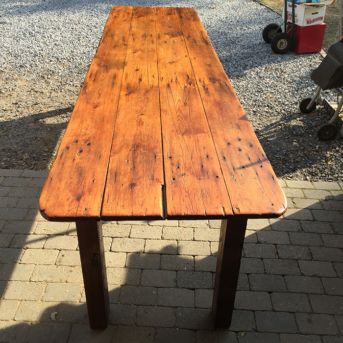 Slim farm table