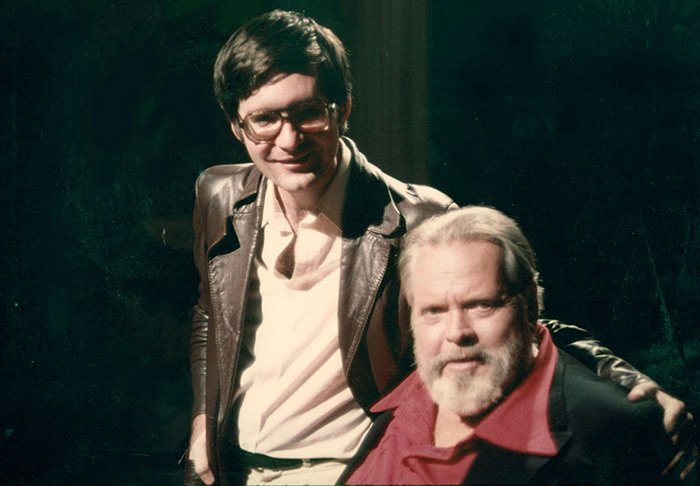 Joseph McBride with Orson Welles, 1978