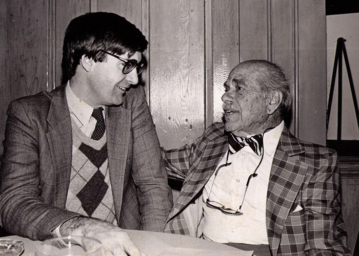 McBride with Frank Capra, 1985