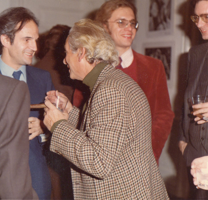 McBride with Truffaut, Fuller and McCarthy, 1975