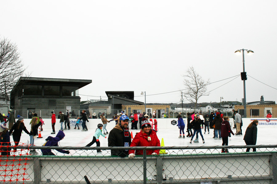Skating at Mitchell Park in Greenport