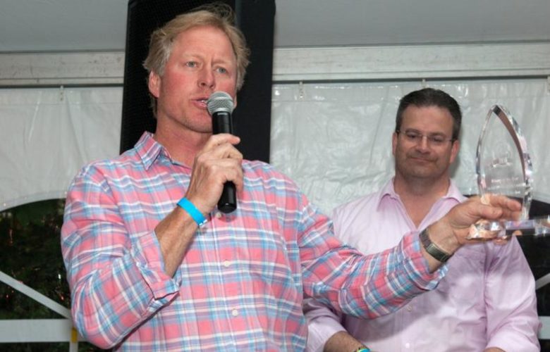 President of the Long Island Wine Council, Ron Goehler of Jamesport Vineyards, receiving the award