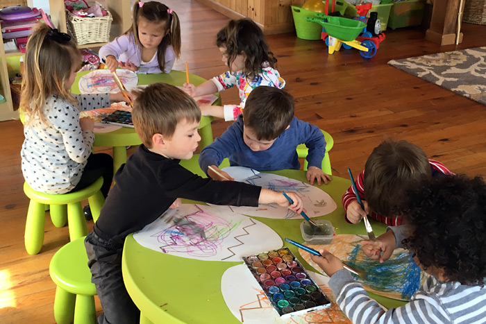 Group art activities at Sunflower Patch Southampton