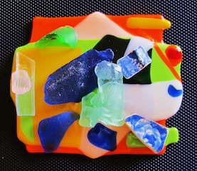 Cola- Fused Glass & Sea Glass Mixed Media Glass Works by Yvonne Dagger