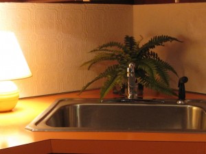 Lamp Adds Glow to Kitchen