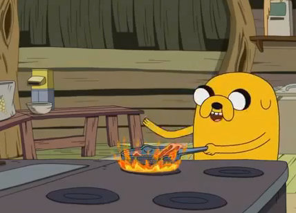 Adventure Time version of New York-Bacon Pancakes