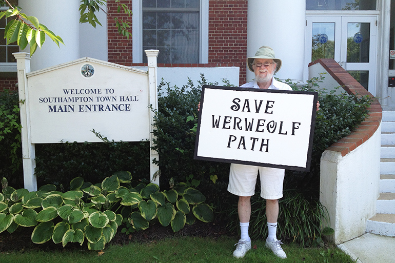 Dan protests the removal of Werewolf Path in Southampton
