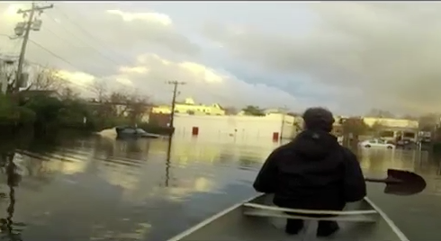 Canoeing in Sag Harbor and Hamptons—Still from Sandy Aftermath Video
