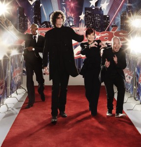 Howard Stern and the America's Got Talent judges on the red carpet