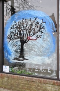 East End Arts 2012 Holiday Window Decorating - River & Roots - 3rd Place
