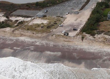 Aerial of Flying Point Beach from October 30, 2012