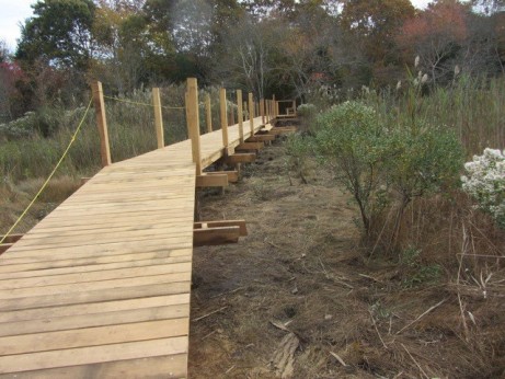 Pussy's Pond Footbridge by East Hampton Trails Preservation Society The new Pussy's Pond Footbridge, photo, East Hampton Trails Preservation Society