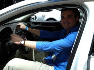 David Rattiner inside the 2014 Audi A-8