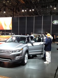 Dan Rattiner checking out the new Land Rover