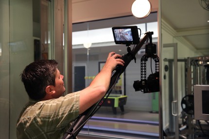 AMS PIctures cameraman Colton Woolford shooting at Sandcastle