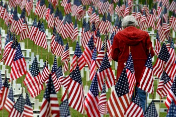 Memorial Day flags cemetery Memorial Day flags cemetery