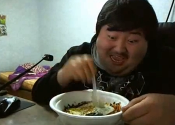 Korean Guy Eating Soup