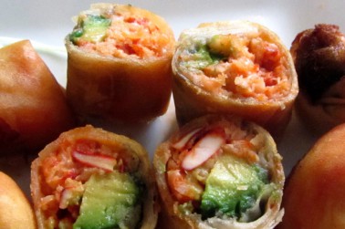 Spring roll appetizer at Dockside Bar & Grille.  Credit: Stacy Dermont