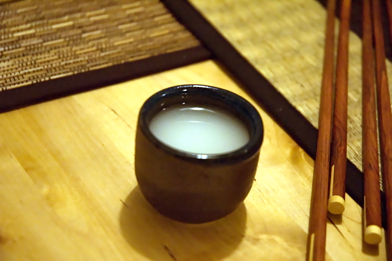 Unfiltered sake.