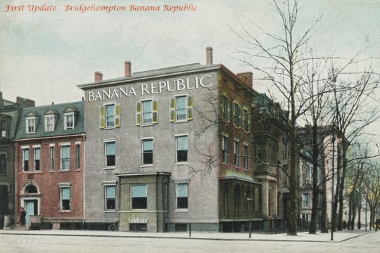 Historic Bridgehampton Banana Republic postcard