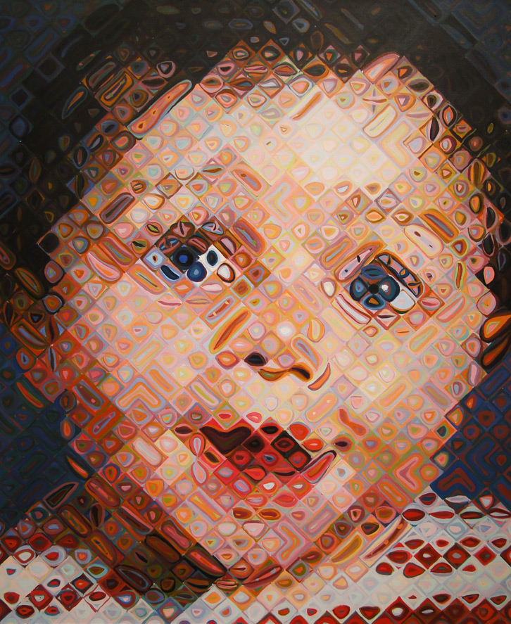 Chuck Close portrait of his niece Emma
