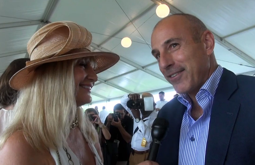 Katlean de Monchy and Matt Lauer at The Hampton Classic