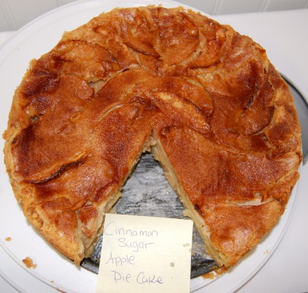 Cinnamon sugar apple pie cake.