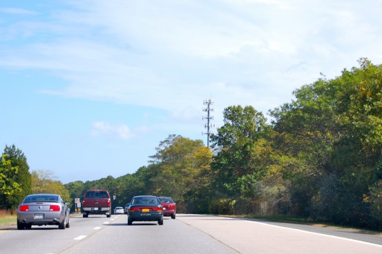 The cellular tower sited in the New York State Highway Department yard off Sunrise Highway eastbound, near were the road becomes County Road 39.