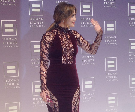 Jennifer Lopez at HRC Dinner
