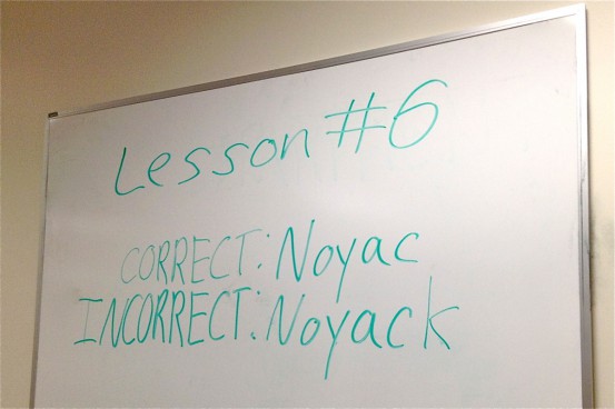 It's Noyac, without a "k."