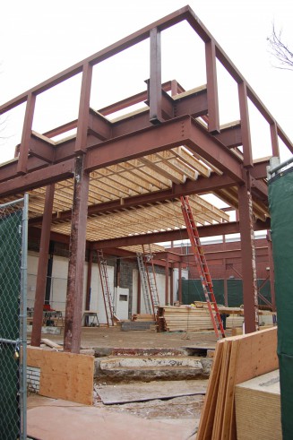 Homenature under construction on Pond Lane. Photo credit: Brendan J O'Reilly
