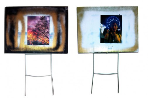 Guerilla Art on a campaign sign for Southampton Town Council candidate Frank Zappone