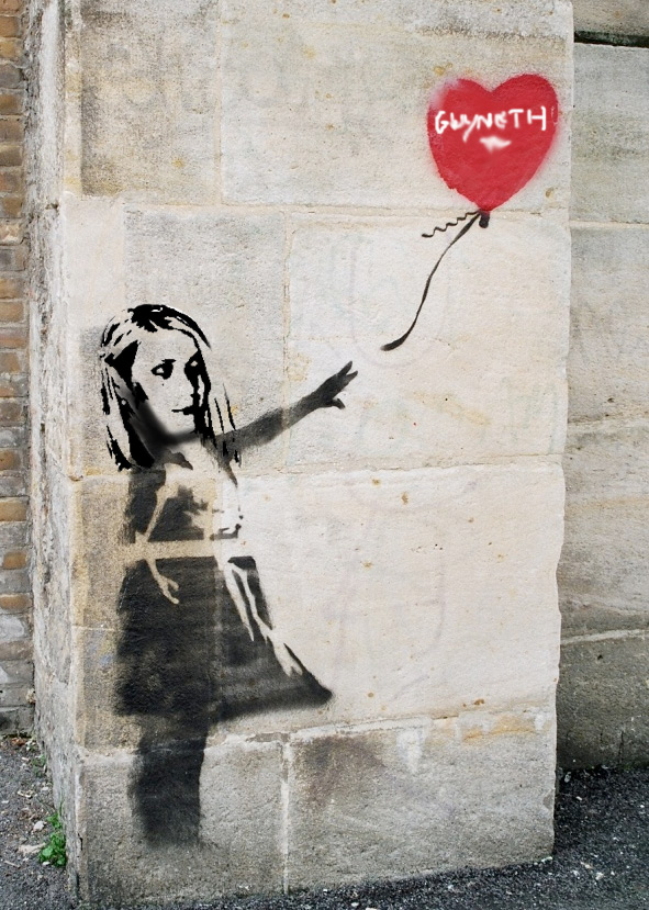 Banksy's lost "Gwyneth Balloon" graffiti
