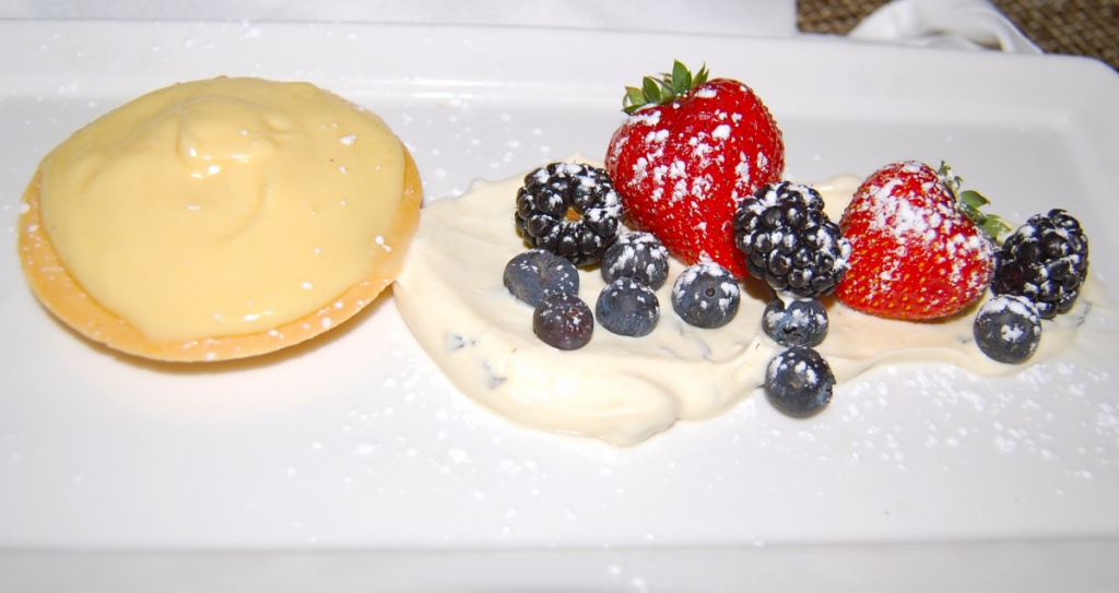 Sage crème fraîche at Jedidiah Hawkins Inn