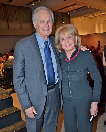 Presenter Alan Alda and Literary-Media Arts awardee Barbara Walters.