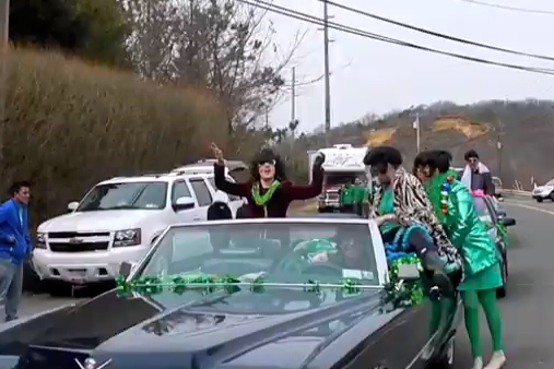 The Elvises in the 2014 Montauk Friends of Erin Parade.