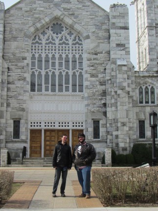 "It's Something About Wonder" crew outside the basilica