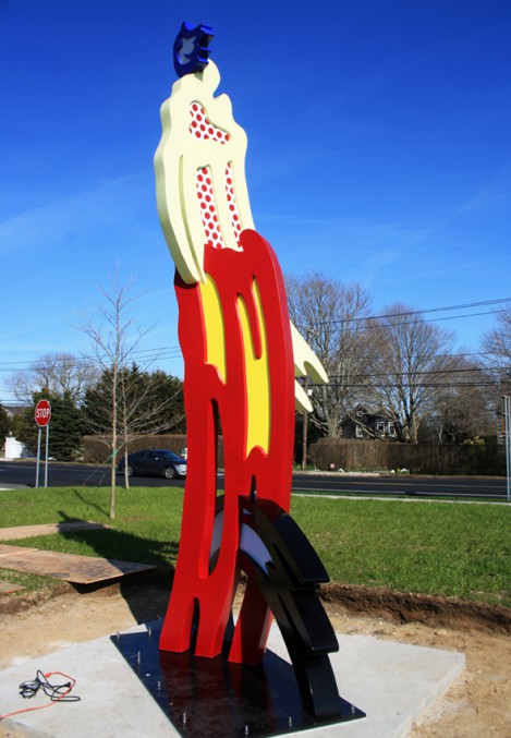 Roy Lichtenstein's "Tokyo Brushstroke II" at the Parrish Art Museum in Water Mill