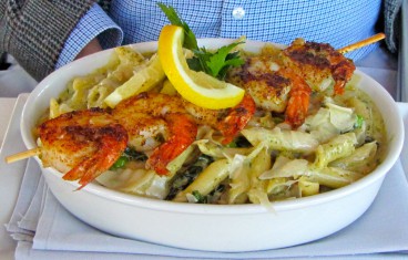 Jumbo shrimp scampi at Muse in the Harbor
