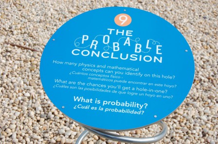 Kids learn while they play at this miniature golf course.