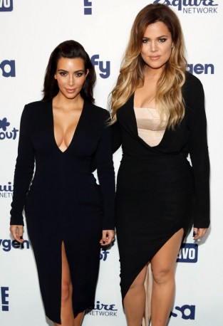 Kim and Khloe Kardashian at NBC Upfronts Celebration