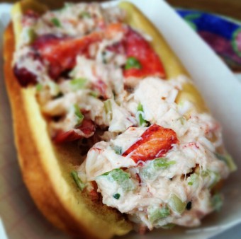 A lobster roll from Seafood Shop