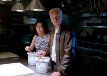 Julia Louis-Dreyfus and Joe Biden raid the White House kitchen.