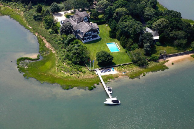 The Kardashians' Hamptons house comes with a pool plus a private dock. Photo: Cully/EEFAS