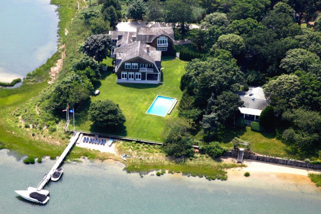 The Kardashians' Hamptons house comes with a pool plus a private dock. Photo: Cully/EEFAS