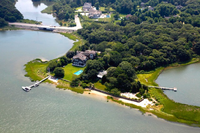 The Kardashians' Hamptons house comes with a pool plus a private dock. Photo: Cully/EEFAS